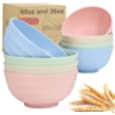 Unbreakable Wheat Straw Bowls Set Of 8, 60 Oz and 26 Oz Large Cereal Bowls, Dishwasher &amp; Microwave Safe Bowls Wheat Straw Fiber Lightweight Bowl Sets For Cereal Salad Soup Noodle