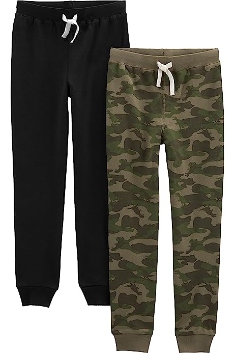 Toddlers and Baby Boys' Pull-On Fleece Pants, Pack of 2