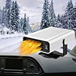 Macl Car Heater Defroster,12 V Auto Windshield Defogger Portable 2 in 1 Car Heater and Cooling Fan 360° Rotatable Adjustable Thermostat Fast Heating Plug into Cigarette Lighter (XM-CHD-White)