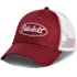 BDA Peterbilt Cooling Mesh Embroidered Logo Hat, Trucker Snapback Cap, Maroon, One Size