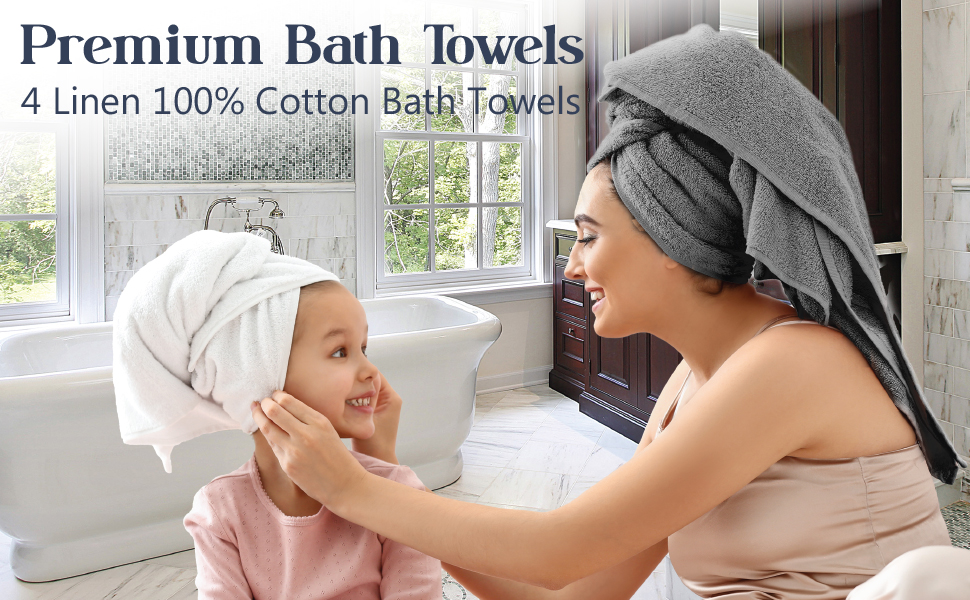 Cool Grey Bath Towels