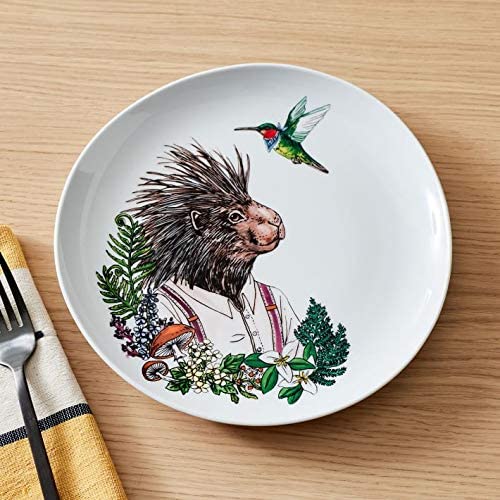 Dapper Animal Porcpine Salad Plate Individual - Each - West Elm