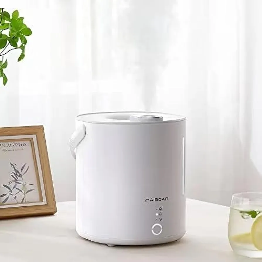 Humidifiers for Bedroom, 2.8L Top Fill Cool Mist Humidifiers for Large Room, Quiet Ultrasonic Humidifiers with Essential Oil for Baby Nursery and Plant, Auto Shut-off & BPA-Free