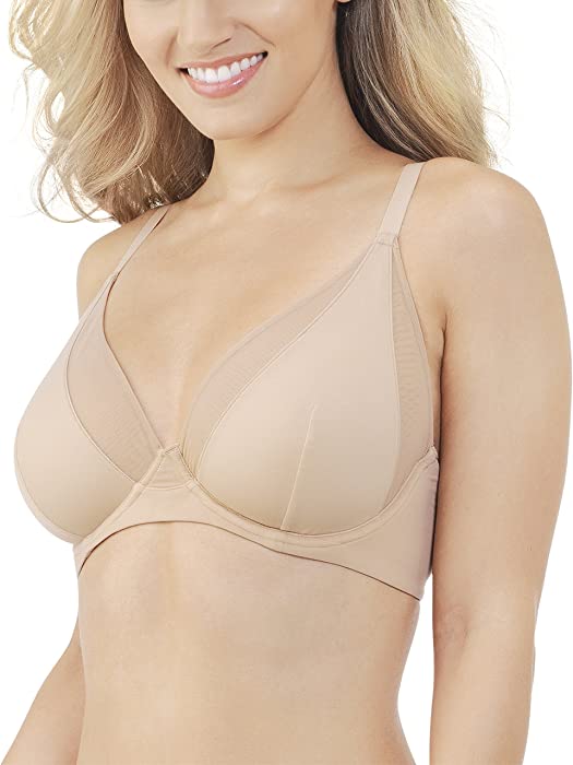 Vanity Fair Women's Breathable Luxe Full Coverage Unlined Underwire Bra 75237