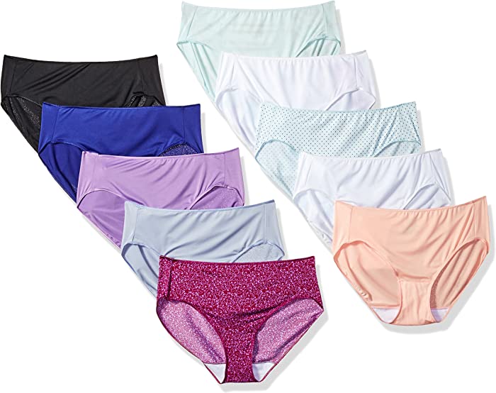 Hanes Women's 8-Pack Microfiber Hipster (Bonus +2)