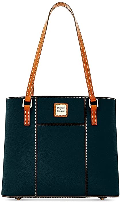 Dooney & Bourke Pebble Small Lexington Shopper Black W/Tan Trim One Size