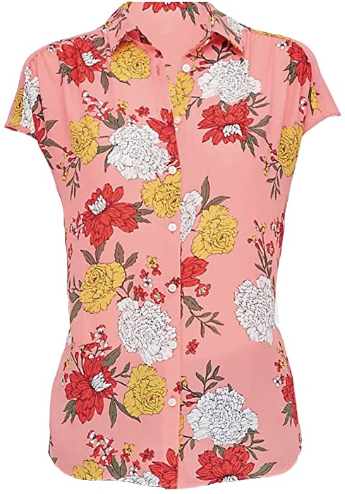 Ann Taylor LOFT Outlet Women's Floral Dolman Cap Sleeve Blouse