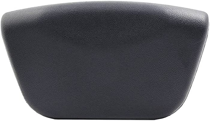 KALLORY Bath Pillow, PU Leather Bathtub Cushion Neck Rest Pillow Spa Headrest Accessory for Women Men (Black)