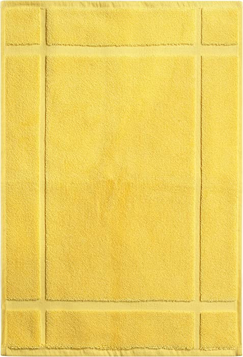 Ample Décor Bath Mat – 1350 GSM – 100% Cotton – Durable – Indoor Mats – Super Absorbent Bath Rugs – Machine Washable – Multiple Sizes – 24 X 17 Inches – Yellow