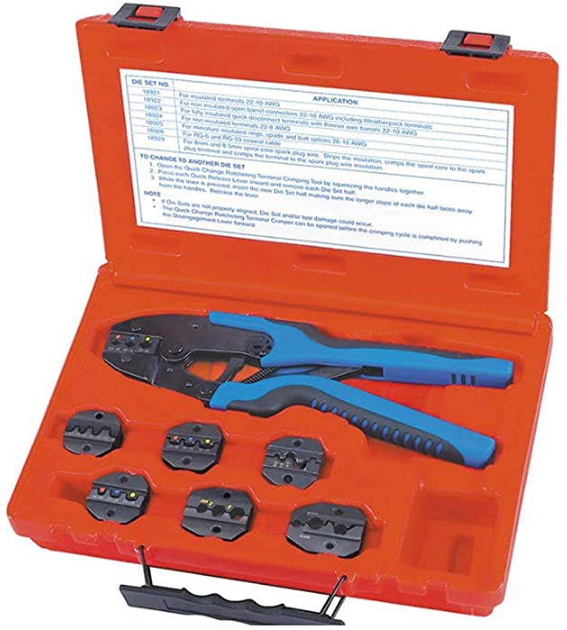 Sherman S&G Tool Aid 18960 Quick Change Ratcheting Terminal Crimping Kit