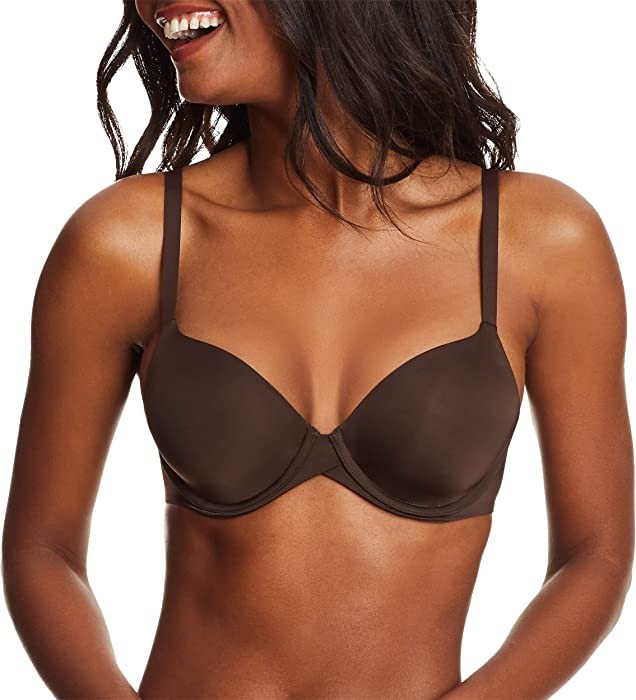 One Fab Fit Underwire Bra, Push-Up T-Shirt Bra, Modern Demi Bra, Lightly Padded Bra with Convertible Straps