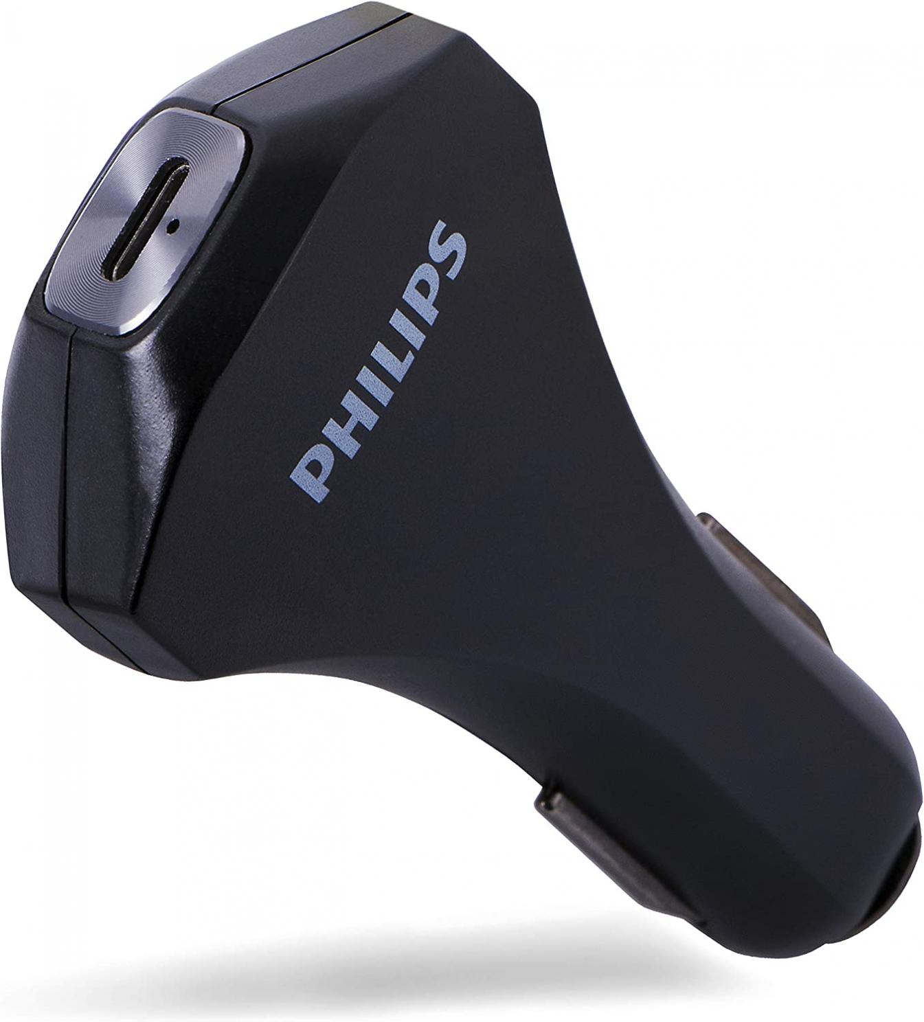 Philips Accessories 60W USB-C Laptop/Phone/Tablet Car Charger, Power Delivery, for Type C Laptops, MacBook, iPad Pro, iPhone, Galaxy, Pixel and More, Great for Travel, DLP2759Q/37