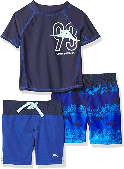 Tommy Bahama Boys' Rashguard and Trunks Swimsuit Set