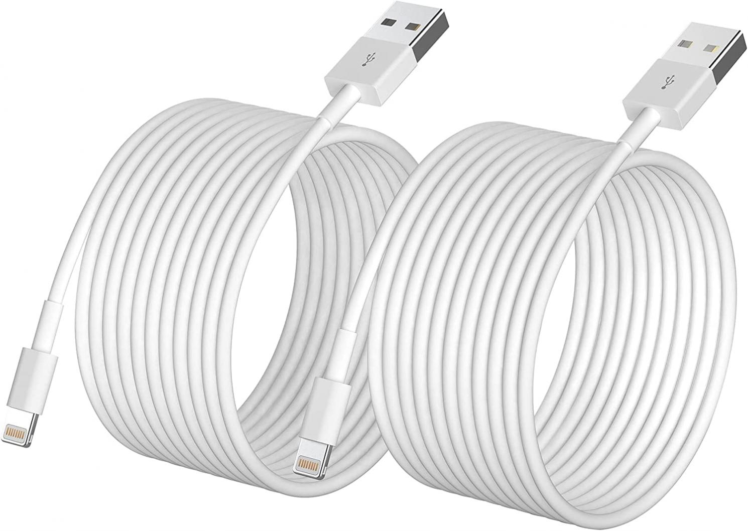 iPhone Charger, [Apple MFi Certified]2Pack 10ft Fast Lightning Cable for Long iPhone Cable Cord, Apple Charging Cable Cord for iPhone 12/11 Pro/11/XS MAX/XR/8/7/6s/6/5S/SE iPad/Air Original White