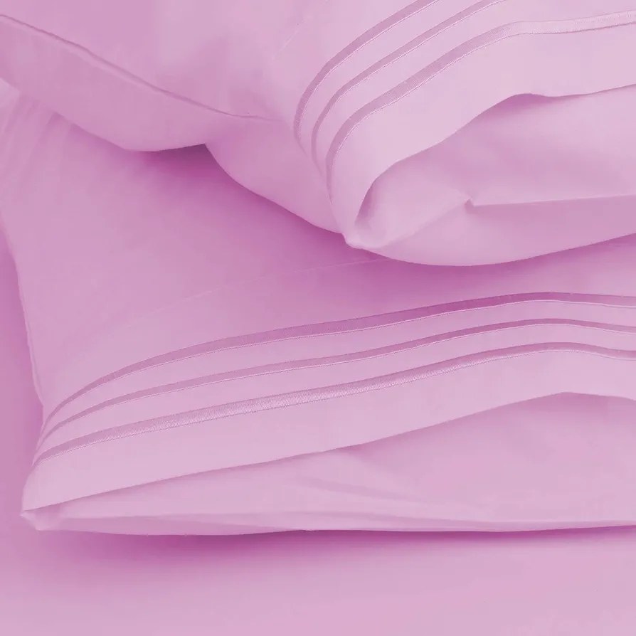 Clara Clark Twin XL 3Pc Sheet Set - Fits College Dorm Room Beds Extra Soft - Deep Pockets, Lilac