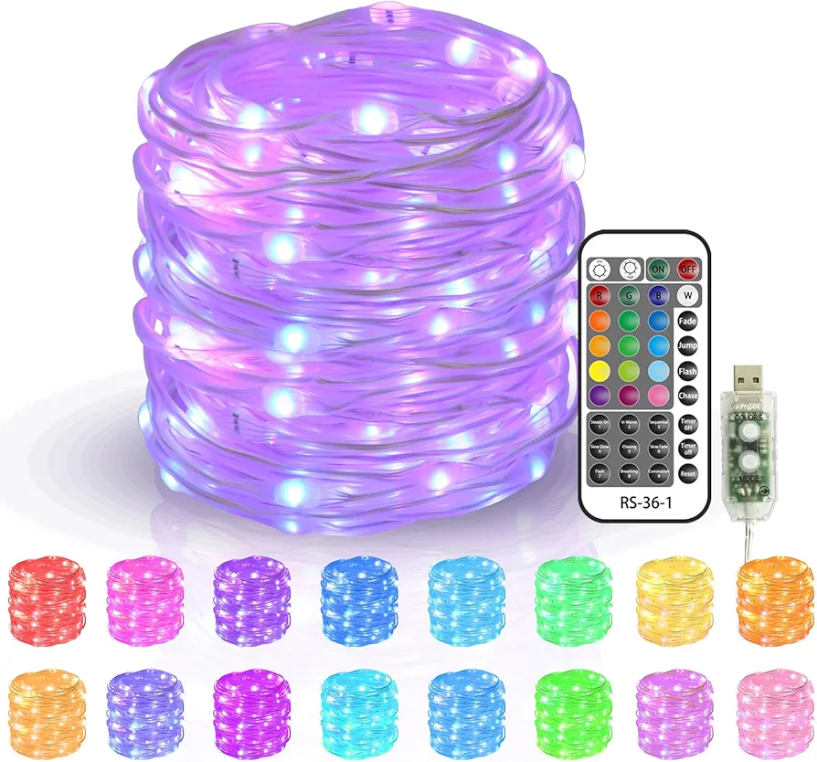 echosari LED Rope Lights Outdoor 16 Color Changing 33Ft 100 LED Flexible Tube Lights with Remote 8 Modes Timer Durable Rope Lights Waterproof for Trampoline Garden Patio Pool Decoration