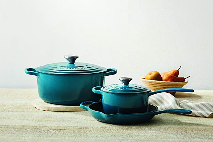 Le Creuset Enameled Cast Iron Signature Cookware Set, 5 pc. , Deep Teal