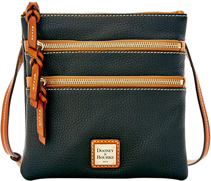 Dooney & Bourke Pebble Grain Triple Zip,Black,One Size