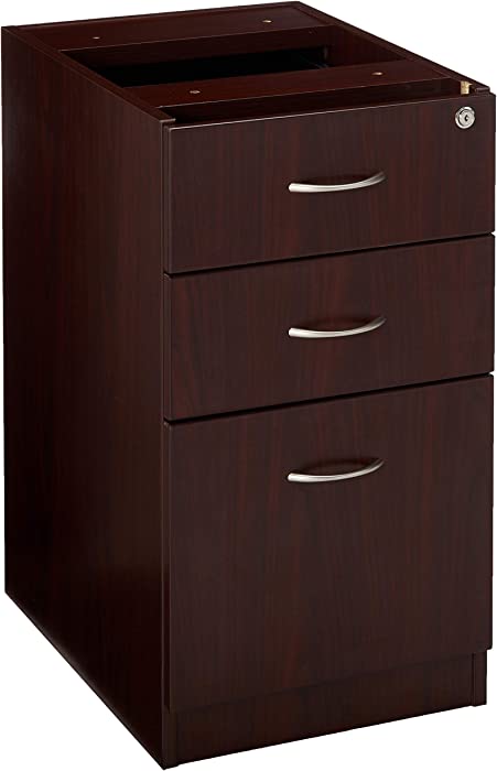 Lorell Essentials Pedestal, Mahogany