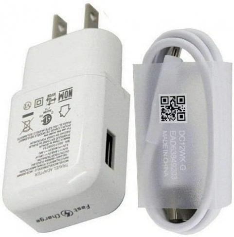 Fast Charger Compatible LG Stylo 4 G5 G6 G7 G8 V20 V30 V35 V30S V40, Samsung Galaxy S10 S10+ S8 Plus S9 S9+ S10 Active Note 8 Note 9,Moto Z Z2 Plus, USB Type C Cable with Charger Adapter [White]