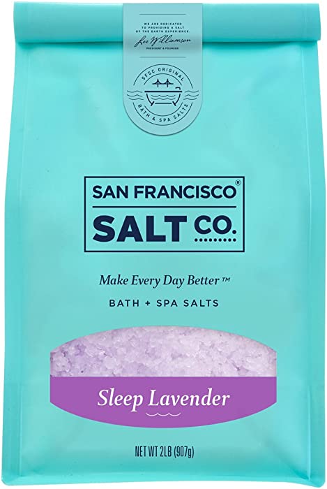 Sleep Lavender Bath Salts 2 lb. Luxury Gift Bag by San Francisco Salt Company