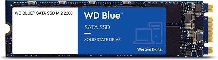 Western Digital 500GB WD Blue 3D NAND Internal PC SSD - SATA III 6 Gb/s, M.2 2280, Up to 560 MB/s - WDS500G2B0B