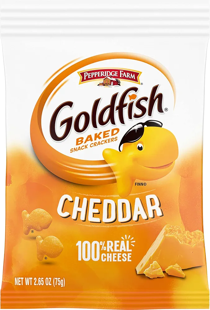 Goldfish Cheddar Crackers, Snack Crackers, 2.65 oz snack pack