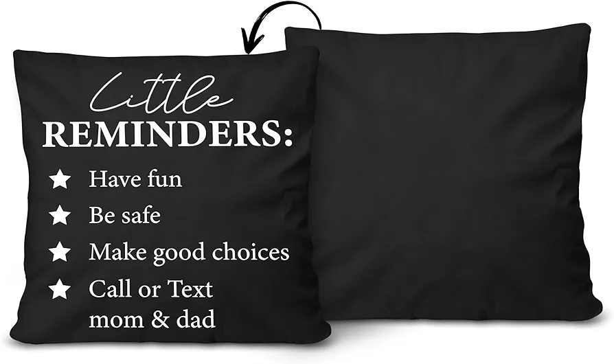 Call Your Mom Dad Throw Pillow Covers, Little Reminders Decorative Pillow Case for Sofa Couch Dorm Bedroom Home Decor Gifts,18x18 Inch -B14