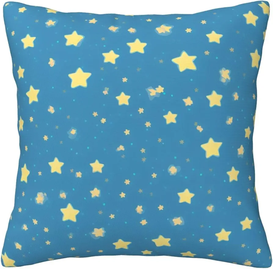 Decorative Throw Pillow Covers 20 x 20 Outdoor Sofa Couch Pillow Covers Pillowcases for Farmhouse/Apartment/Living Room Decor and Accessories - Star Printed Pattern