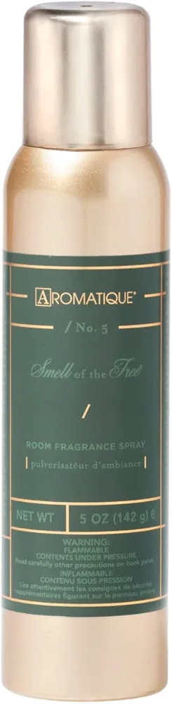 Aromatique The Smell of Tree Fragrant Aerosol Room Spray in 5 oz Gold Bottle for Home Decor and Gift