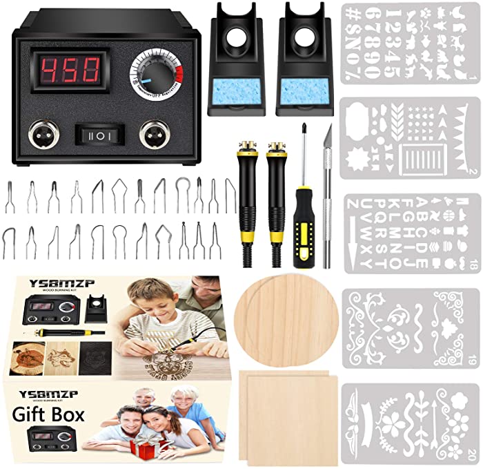 Wood Burning Kit,Wood Burning Tool,Wood Burner Tool,Wood Burning Tips,Pyrography Kit,Wood-Burning Kits Adults Beginners Pen Dual Pen,Warm Reminder for Australian Users, USE Voltage 110~127V