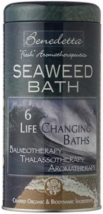 Benedetta Aromatherapy Seaweed Detox Bath Soak for Natural Body Cleanse, PMS Relief, Thyroid Support & Overall Holistic Health – Includes 30g (6 Therapy Treatments) & 5ml (Organic Essential Oil Blend)