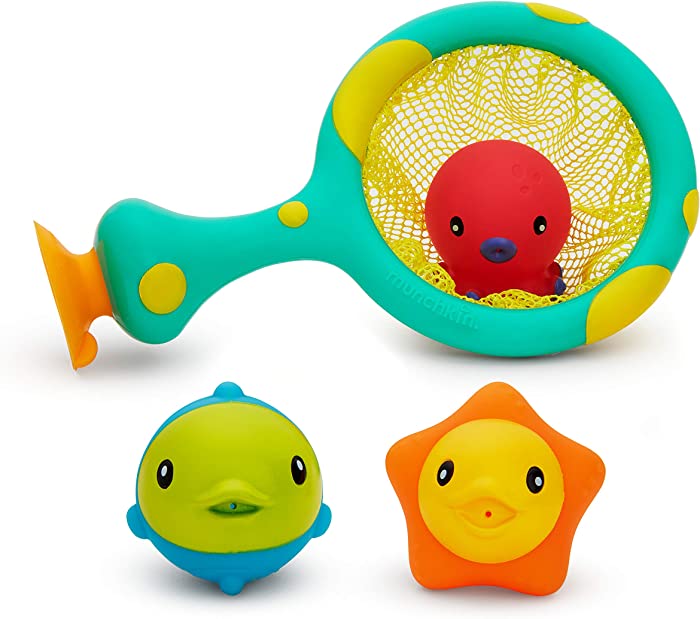 Munchkin Catch and Score Basketball Bath Toy, Multi , 4 Piece Set