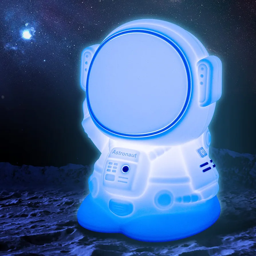 Astronaut Night Light for Kids Room Night Lamp Children Toddler Room Decor Silicone Baby Nursery Night Lights