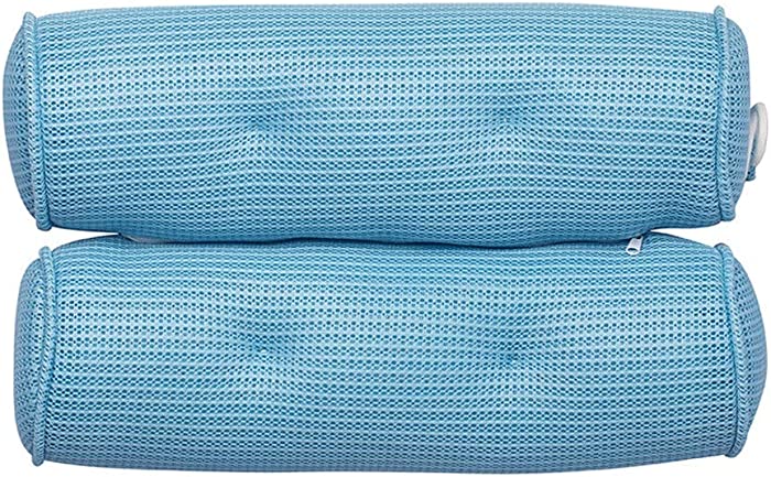 ZAJ Bath Pillows Square Waterproof Bath Non-Slip Tub Pillow Pillow with Suction Cup Headrest Helps Support Head Back Shoulder and Neck Pillow Bathtub (Color : Blue)