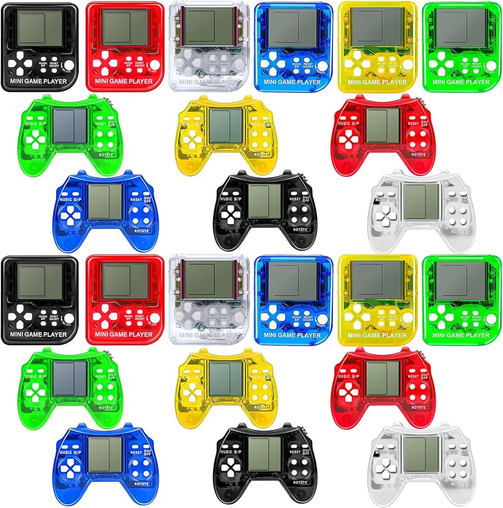 24Pcs Video Game Party Favors for Kids, Arcade Video Game Keychain,Bulk Video Game Party Supplies for Birthday,Goodies Bags Stuffer Classroom Prizes