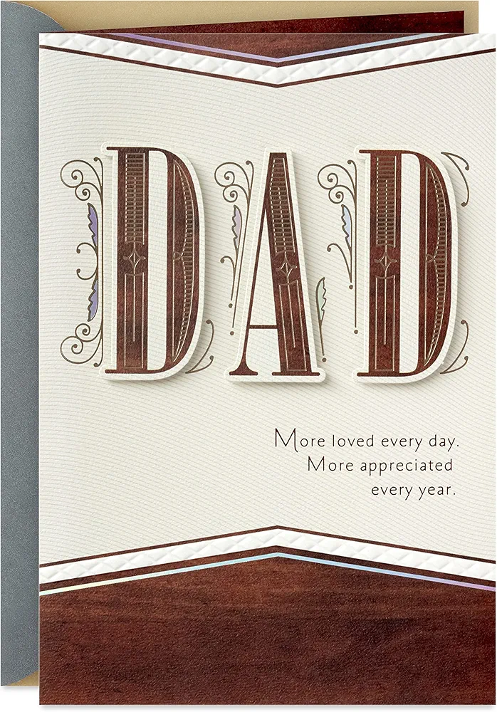 Hallmark Fathers Day Card for Dad from Son or Daughter (More Loved Every Day)