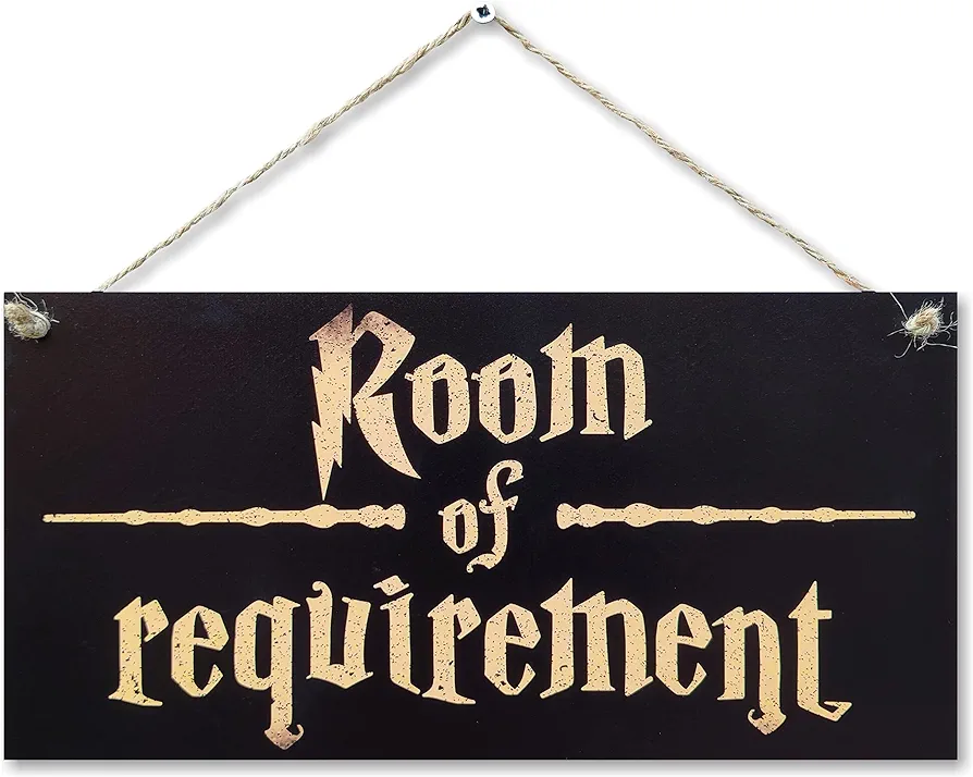 CARISPIBET Room of Requirement | home decorative signs house signs fantasy and wizardry theme welcome sign 6" x 12"