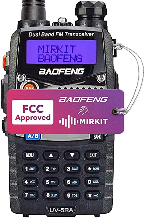 Baofeng Ham Radio UV-5RA 2022 5W Power FCC Approved 1800 mAh Li-ion Battery Mirkit Edition and Lanyard Mirkit Ham Radio Operator, Walkie Talkies Dual Band Two Way Radios