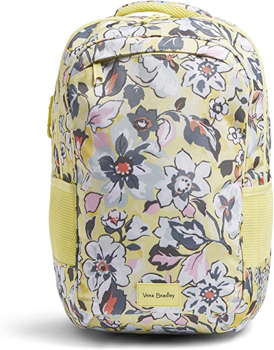 Vera Bradley Recycled Lighten Up Reactive XL Backpack, Sunny Garden, One size