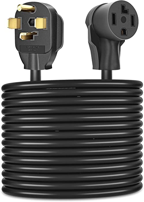 Rophor Dryer Extension Cord 4 Prong, 30 Amp NEMA 14-30P to 14-30R Extension Cord for Dryer Power Extension and EV Charging, 125V/250V, 25 Feet, UL Certification