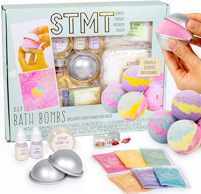 STMT D.I.Y. Bath Bombs Kit - Mix and Mold Your Own 5 Scented Bath Bombs – Bath Bomb Set for Kids Ages 6 and Up