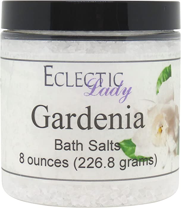 Gardenia Bath Salts by Eclectic Lady, 8 ounces