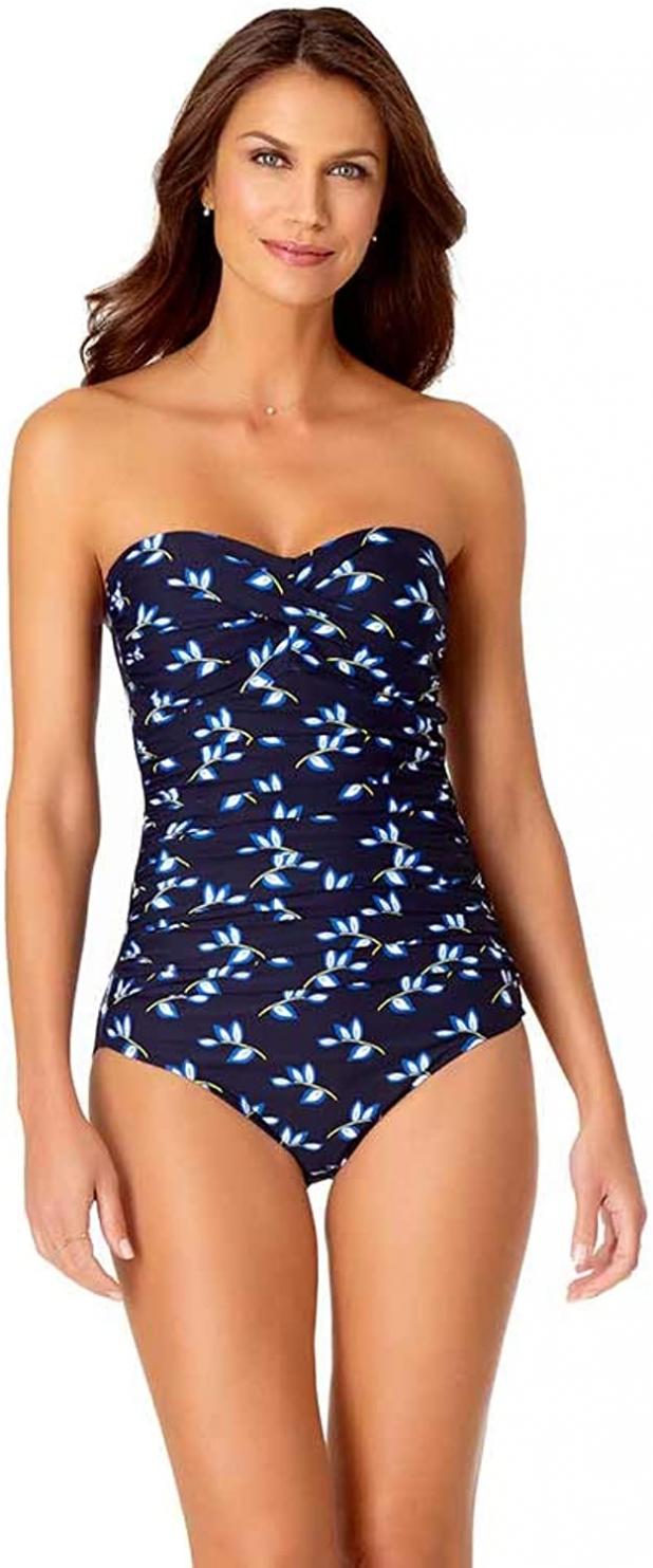 Anne Cole Women's Standard Twist Front Shirred One Piece Swimsuit