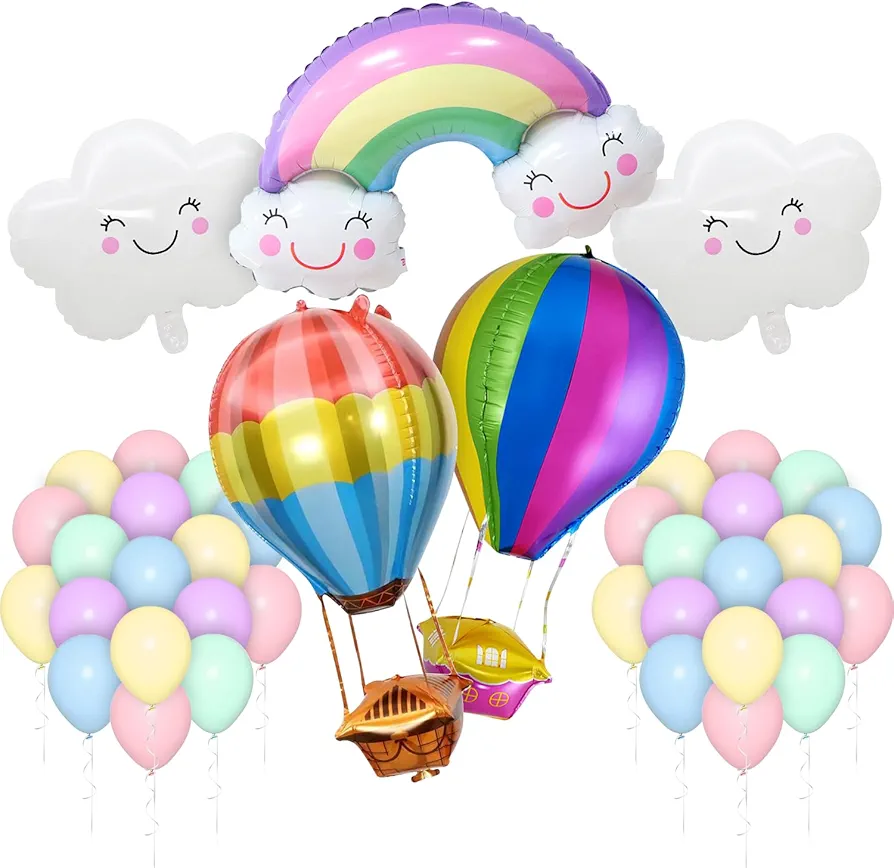 Oh the Places You'll Go Balloons, 105Pcs Oh the Places You'll Go Decorations Balloons include 100Pcs Pastel Balloons Latex Party Balloons, 5Pcs Foil Balloons for Classroom Birthday Graduation Party