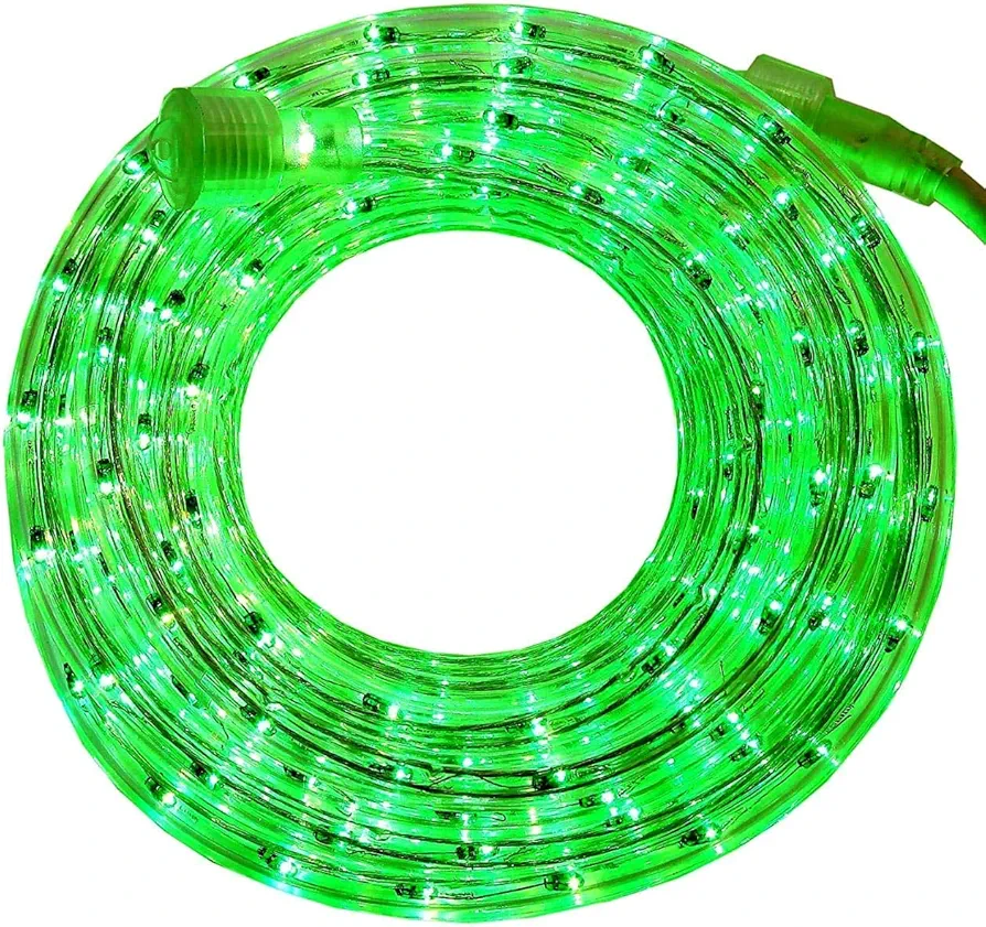 18 Feet Green Rope Light for Indoor and Outdoor use