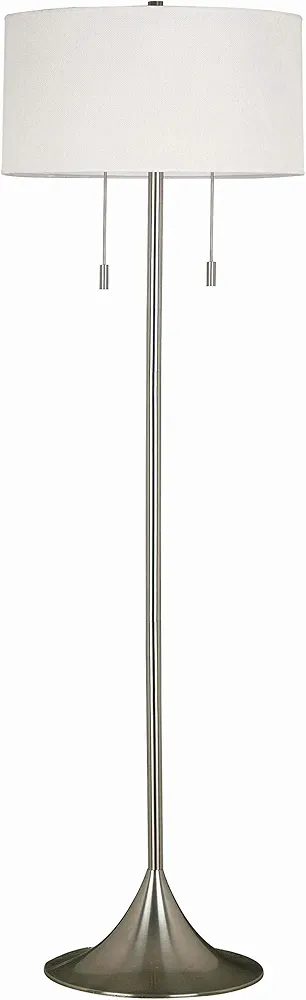 Kenroy Home 21405BS Stowe Floor Lamp with Brushed Steel Finish, Modern Style, 61" Height, 19" Width, 19" Depth