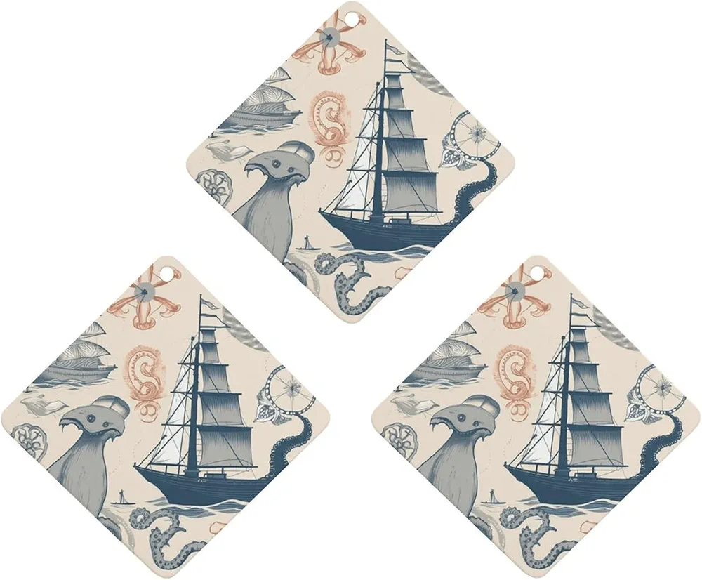 Car Air Fresheners 3 Pcs Hanging Scented Cards for Car Lighthouse Sailboat Fish Shells Octopus Air Freshener Aromatherapy Tablets Hanging Fragrance Lavender Hanging Air Freshener for Car Rearview Mir