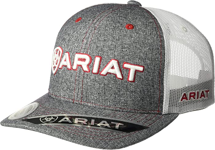 ARIAT Men's Heather Mesh Back Shadow Cap, Gray, One Size