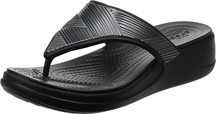 Crocs Women's Monterey Embellished Wedge Flip Flops | Sandals